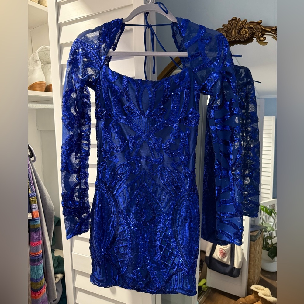 Lucy in the Sky Royal Blue Sequin Dress